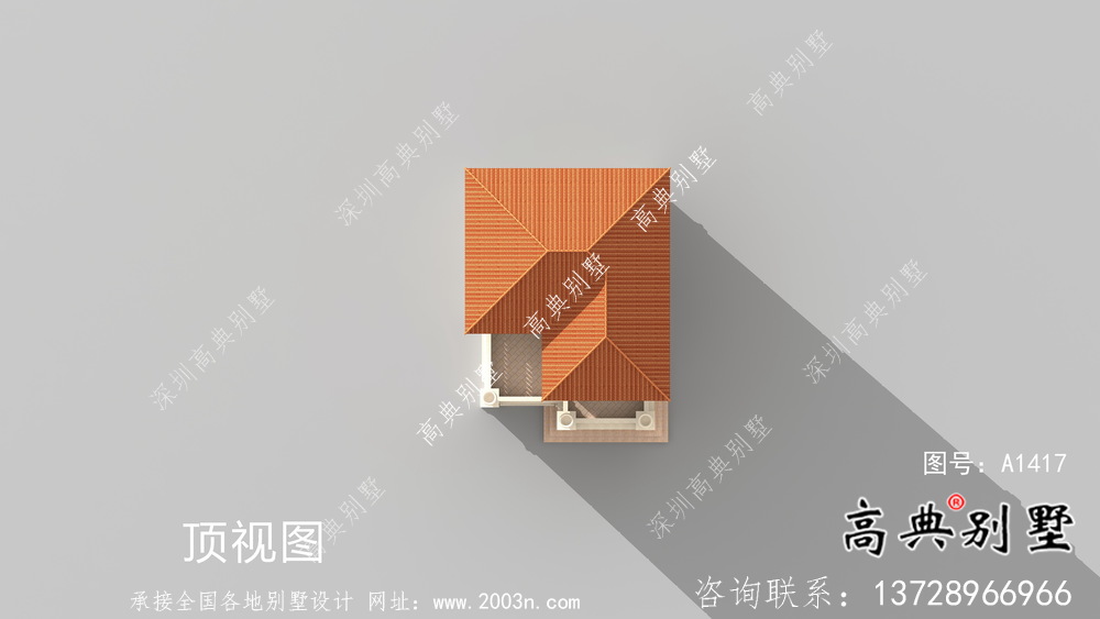 獨棟坡屋頂三層鄉(xiāng)村風(fēng)情別墅圖紙