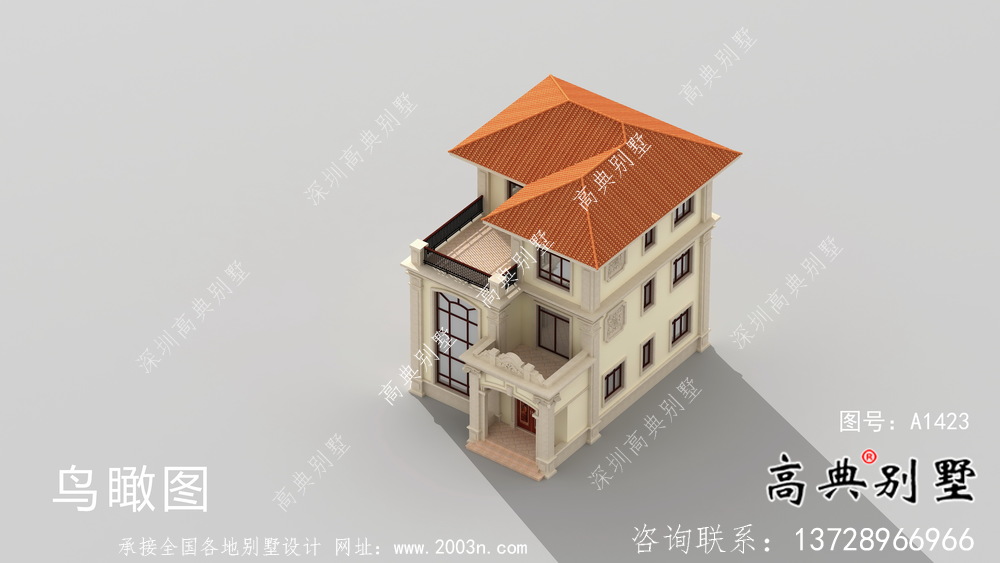 舒適明亮歐式風格三層別墅建筑結構施工詳圖