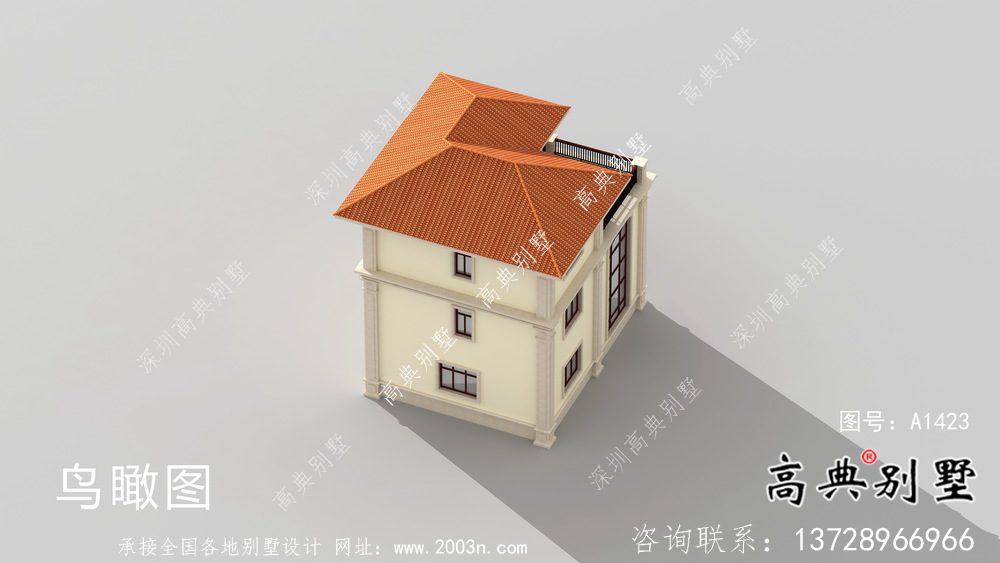 舒適明亮歐式風格三層別墅建筑結構施工詳圖