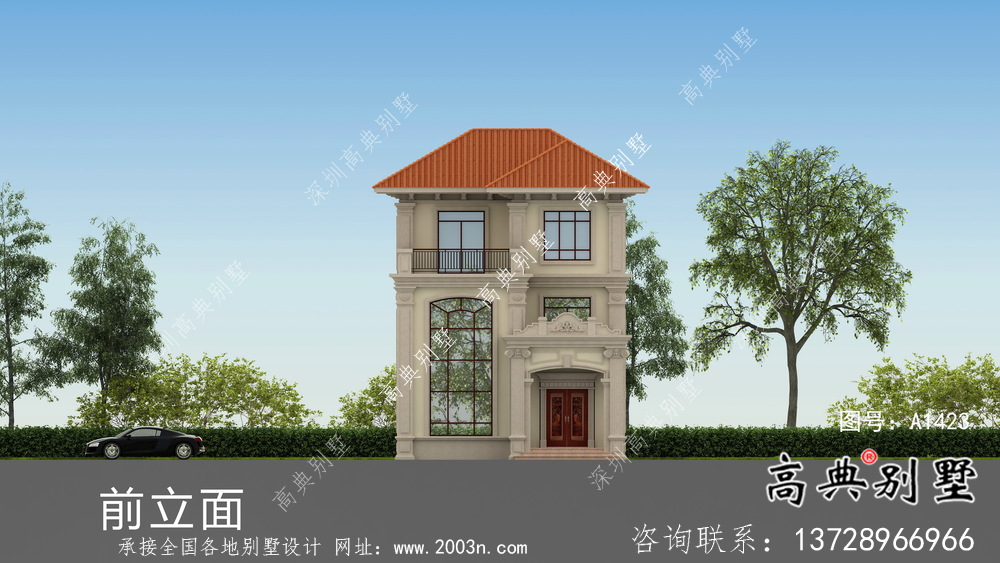 舒適明亮歐式風格三層別墅建筑結構施工詳圖