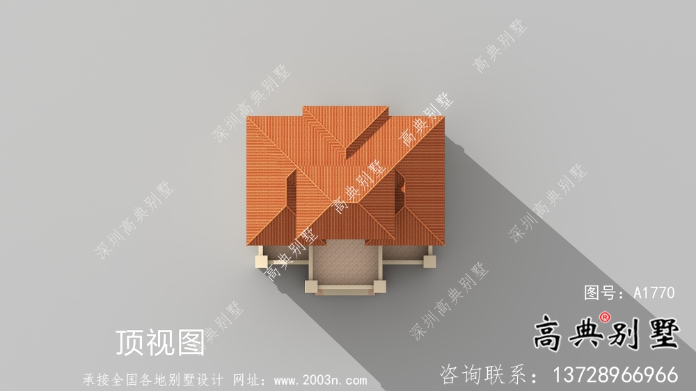 歐式風格四層別墅設計圖紙及外觀效果圖
