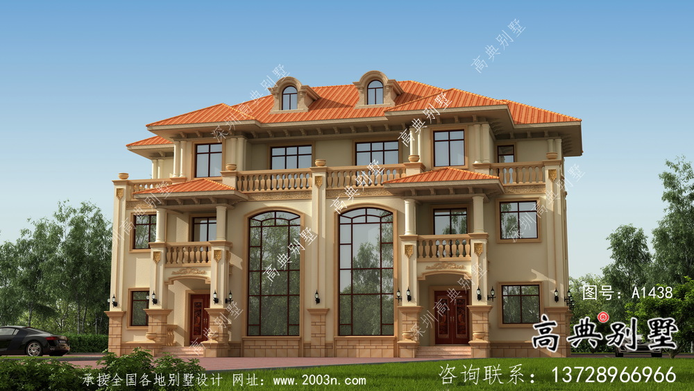 農村歐式風格，意大利風格雙拼別墅設計圖