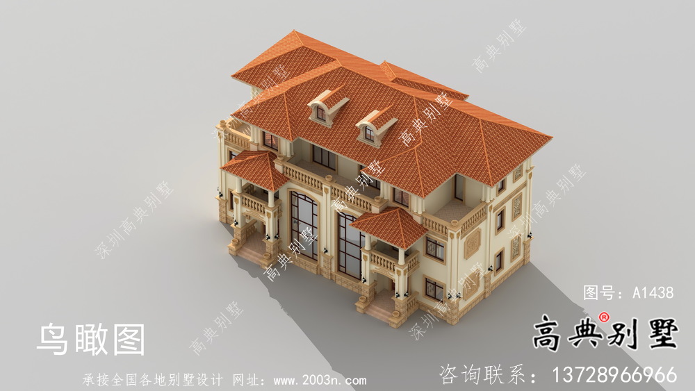 農村歐式風格，意大利風格雙拼別墅設計圖
