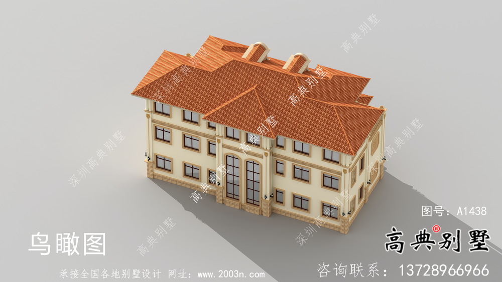 農村歐式風格，意大利風格雙拼別墅設計圖