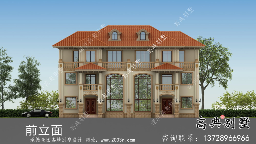 農村歐式風格，意大利風格雙拼別墅設計圖