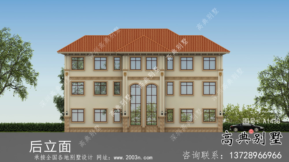 農村歐式風格，意大利風格雙拼別墅設計圖