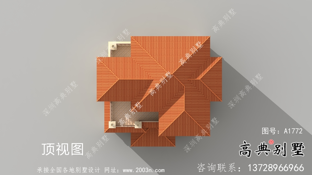 奢華歐式古典四層自建別墅設計實際效果工程圖紙