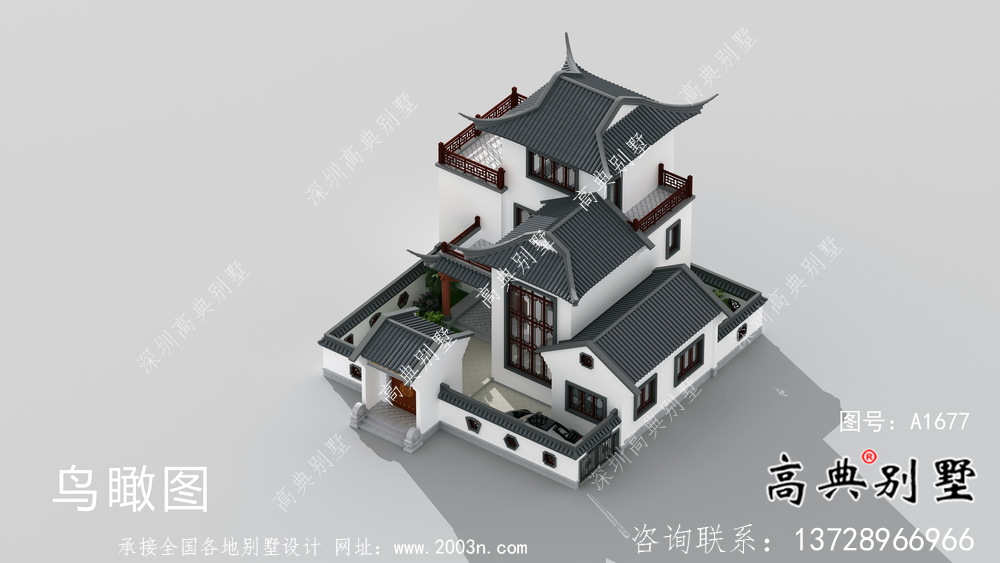 蘇式園林別墅，新中式院子別墅，房屋設(shè)計(jì)圖
