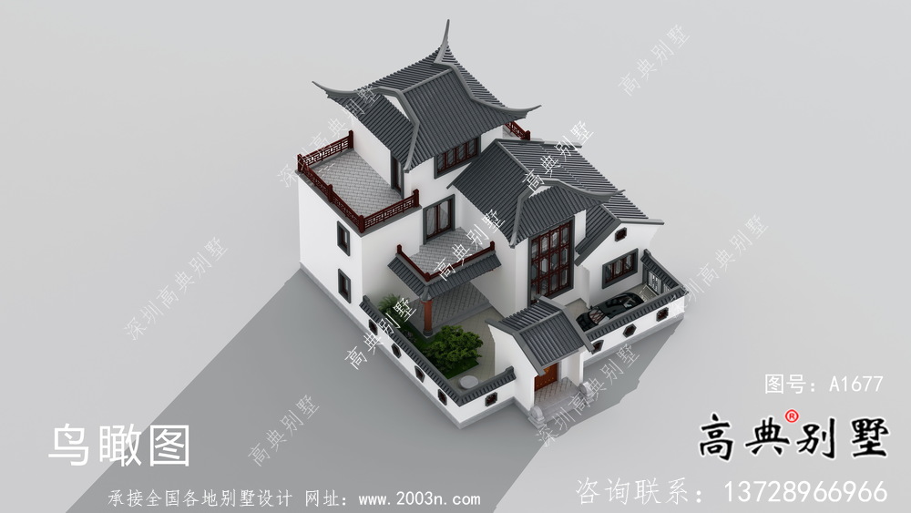 蘇式園林別墅，新中式院子別墅，房屋設(shè)計(jì)圖