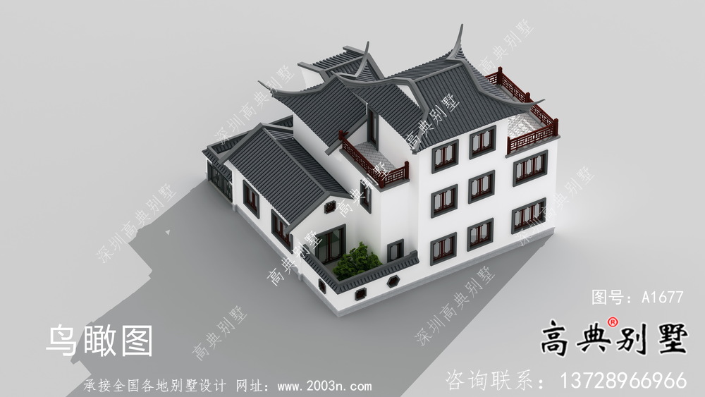 蘇式園林別墅，新中式院子別墅，房屋設(shè)計(jì)圖