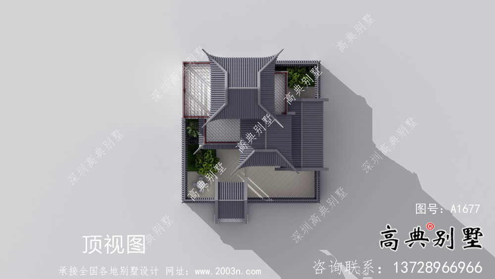 蘇式園林別墅，新中式院子別墅，房屋設(shè)計(jì)圖
