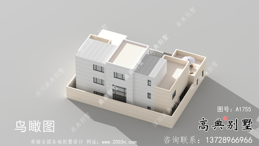 經濟實用型現代風格院子別墅建筑結構圖
