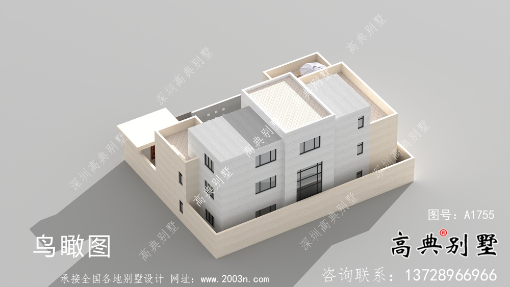 經濟實用型現代風格院子別墅建筑結構圖