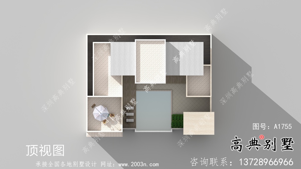 經濟實用型現代風格院子別墅建筑結構圖