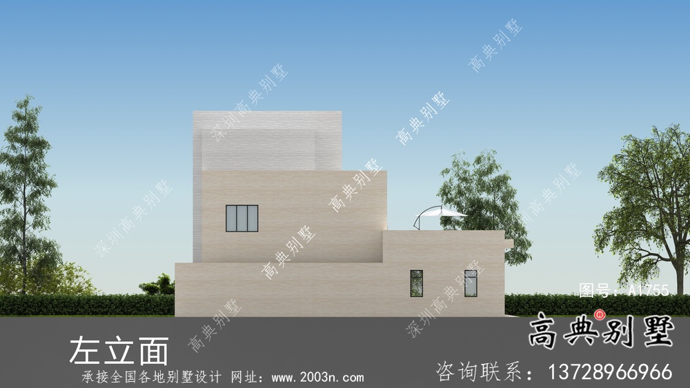 經濟實用型現代風格院子別墅建筑結構圖