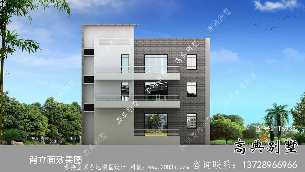 實用美觀二層新型現代風格農村別墅帶車庫