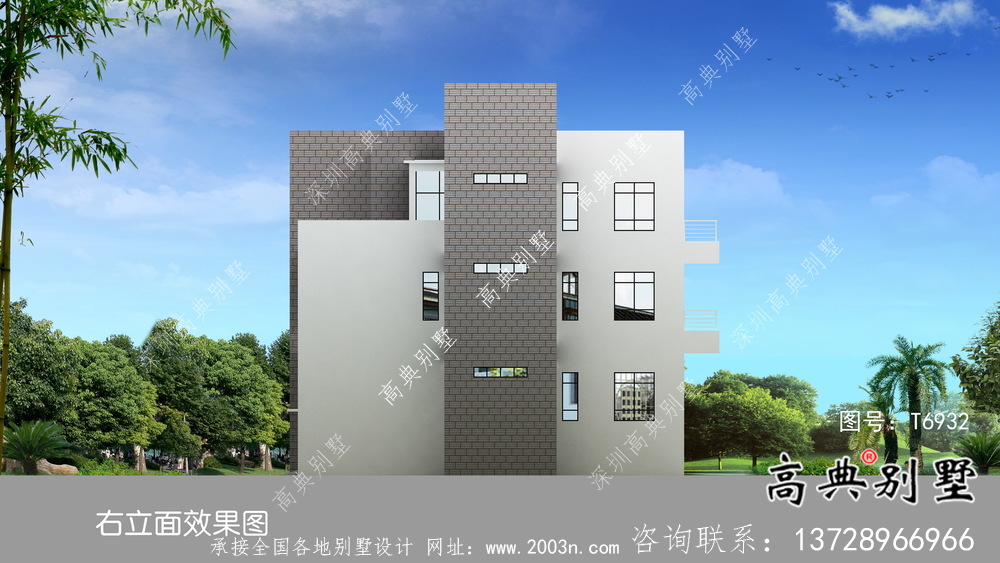 實用美觀二層新型現代風格農村別墅帶車庫