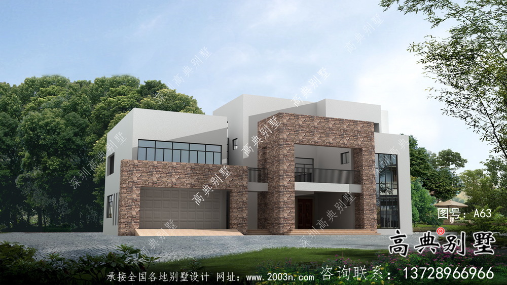 最新農村現代風三層別墅設計圖紙