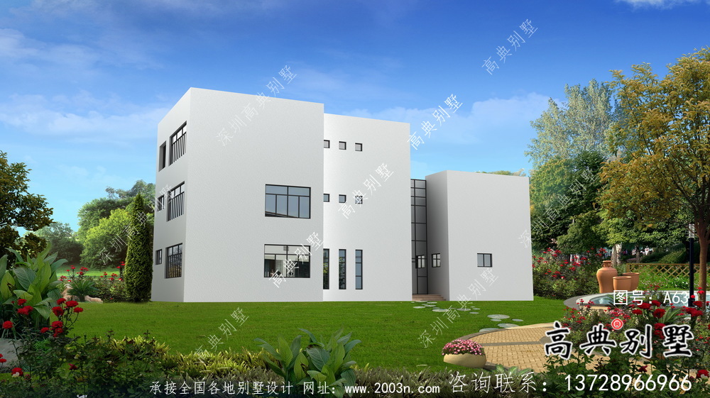 最新農村現代風三層別墅設計圖紙