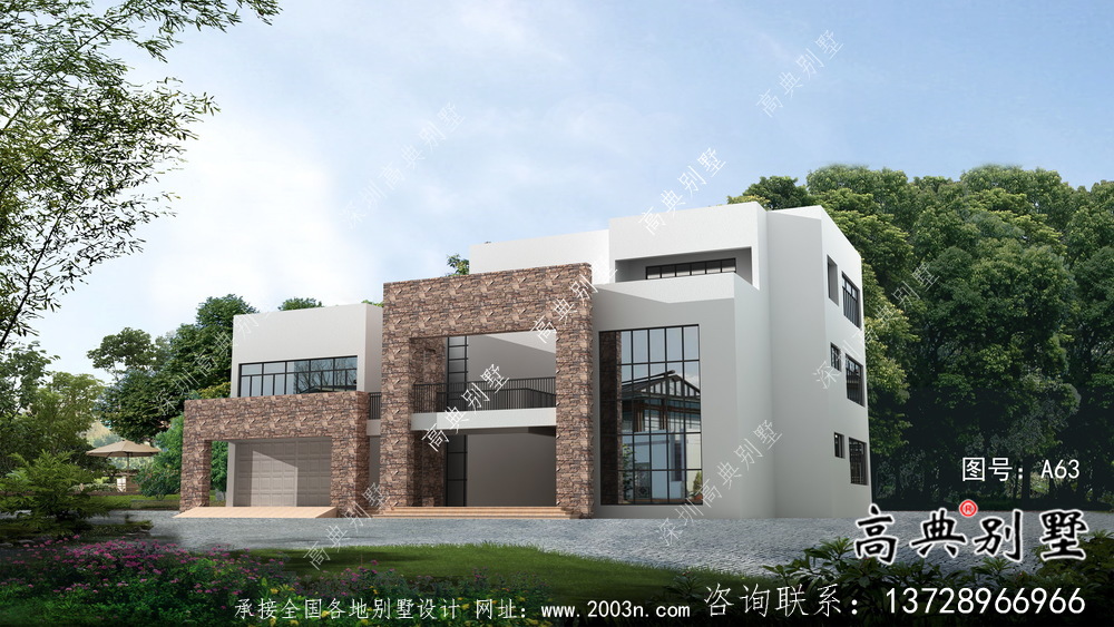 最新農村現代風三層別墅設計圖紙