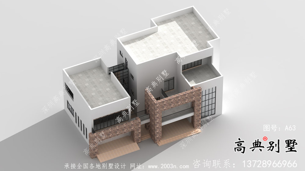 最新農村現代風三層別墅設計圖紙