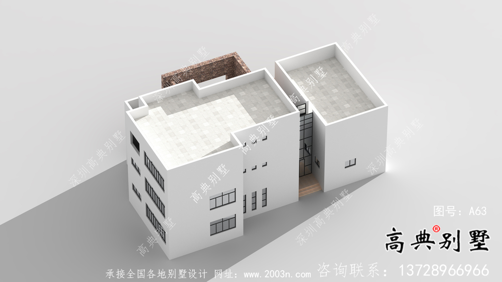 最新農村現代風三層別墅設計圖紙