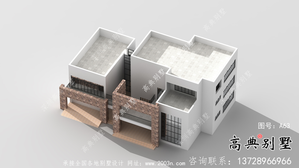 最新農村現代風三層別墅設計圖紙