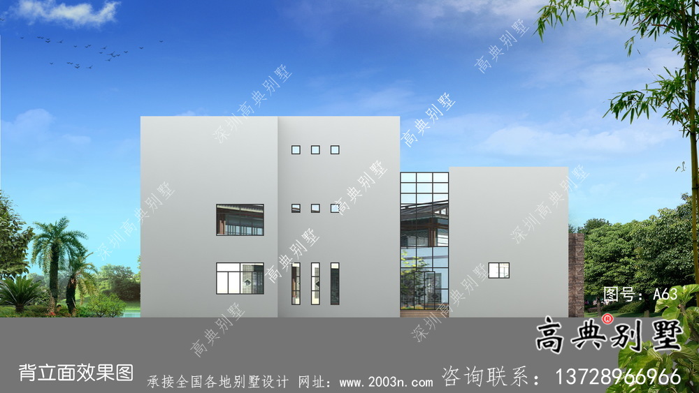 最新農村現代風三層別墅設計圖紙