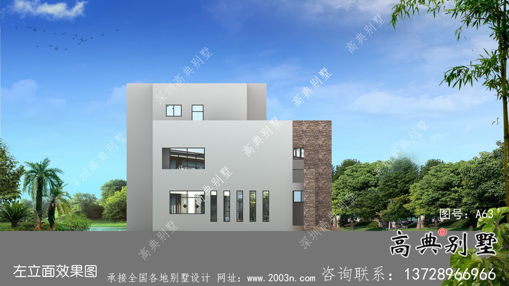 最新農村現代風三層別墅設計圖紙