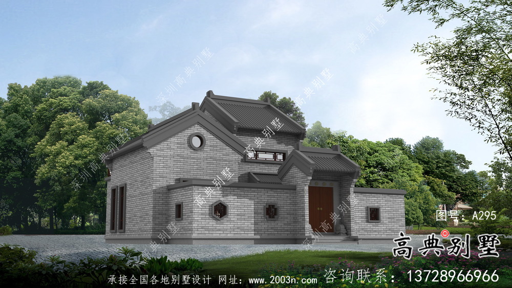 單層實(shí)用多功能休閑別墅建筑圖紙