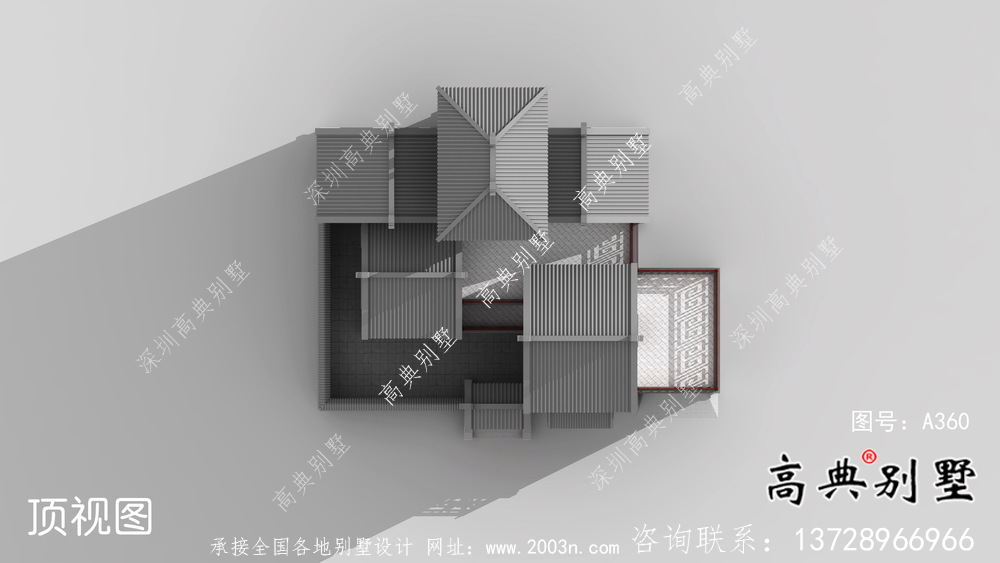 大氣中式院子別墅設(shè)計效果圖（建筑+結(jié)構(gòu)）