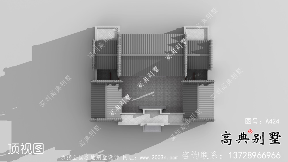 實用單層新農村院子別墅設計效果圖