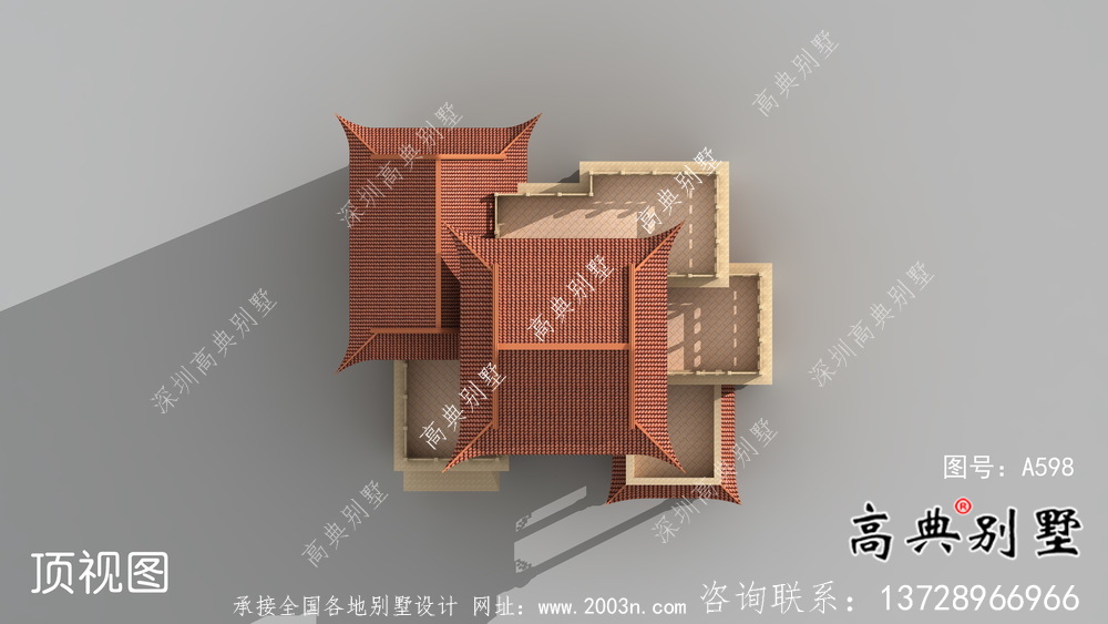 農村自建四層新中式別墅設計圖紙