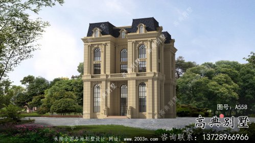 外觀樸素大方法式風格，精致的別墅建