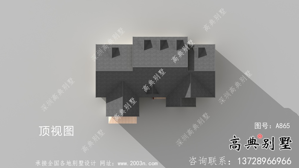 美式簡歐二層別墅帶車庫設計圖紙