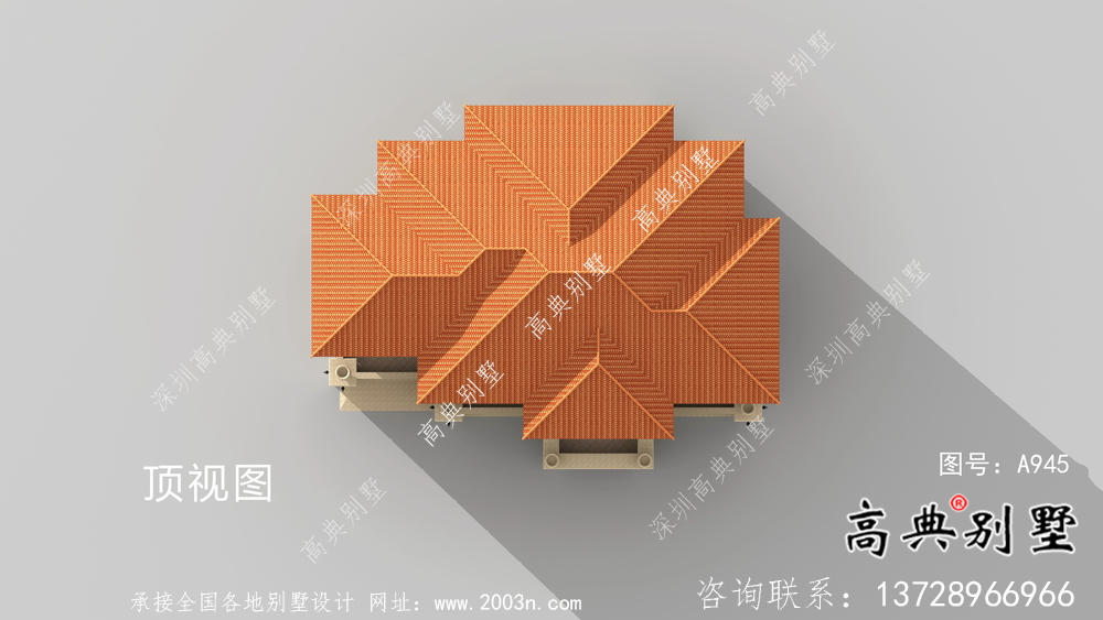 歐式二層鄉村別墅圖紙設計