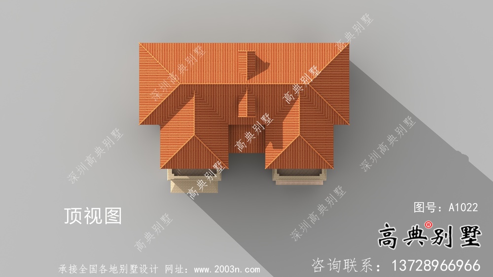 新農村復式二層歐式自建別墅設計外觀圖