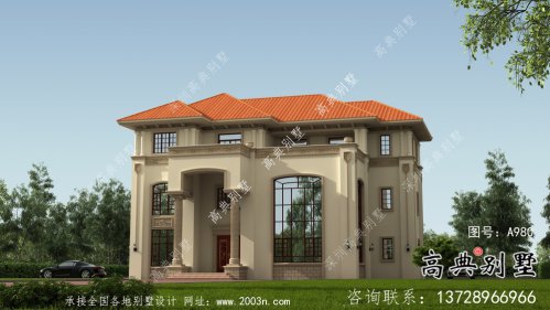 復式歐式風格別墅效果圖設計圖