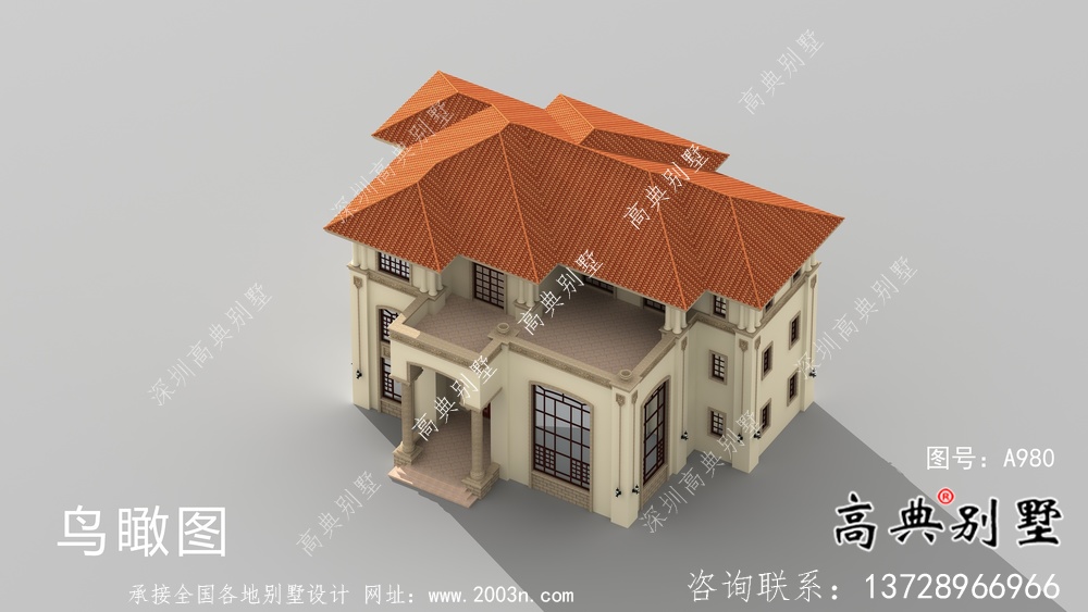 復(fù)式歐式風(fēng)格別墅效果圖設(shè)計圖