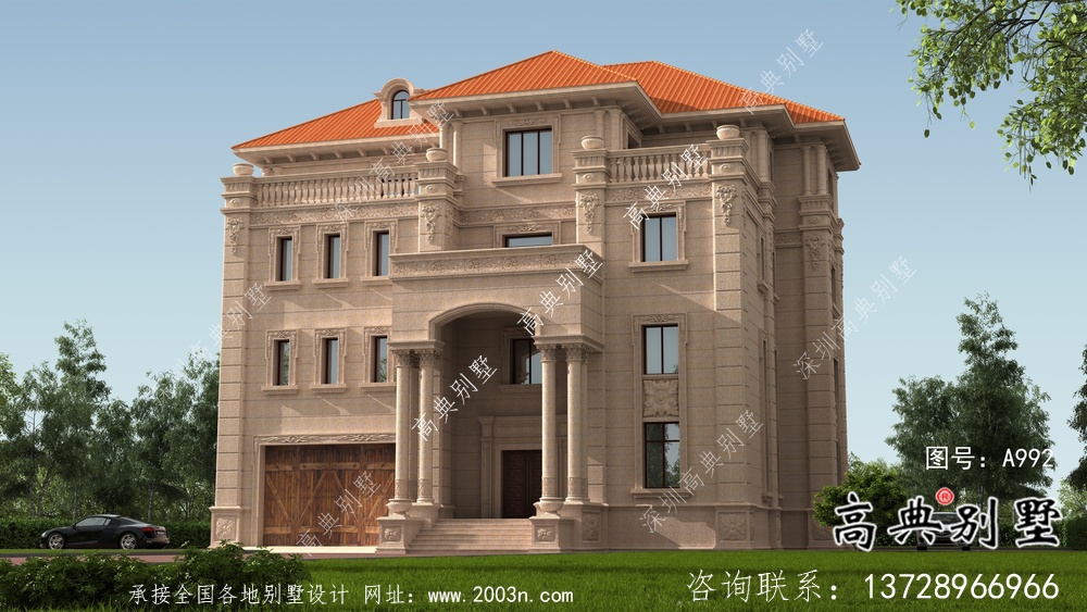 意大利風格四層新農(nóng)村住宅設計圖