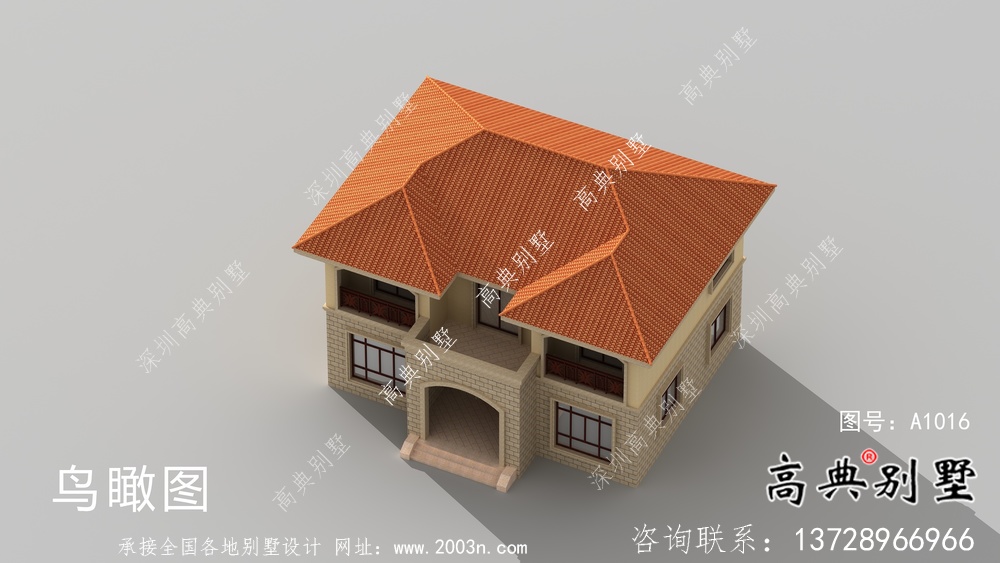 歐式風(fēng)格二層新農(nóng)村別墅設(shè)計(jì)圖