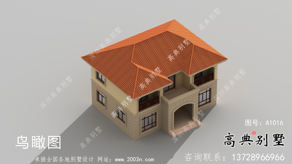 歐式風(fēng)格二層新農(nóng)村別墅設(shè)計(jì)圖