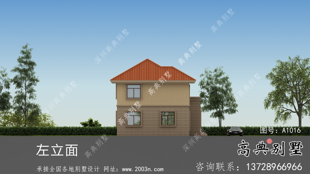 歐式風(fēng)格二層新農(nóng)村別墅設(shè)計(jì)圖