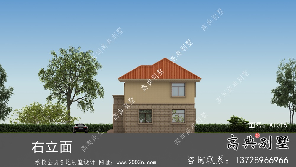 歐式風(fēng)格二層新農(nóng)村別墅設(shè)計(jì)圖