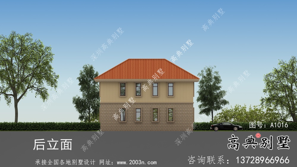歐式風(fēng)格二層新農(nóng)村別墅設(shè)計(jì)圖