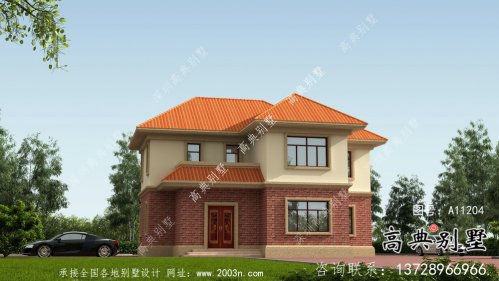 全套坡屋頂歐式風格農村二層別墅設計