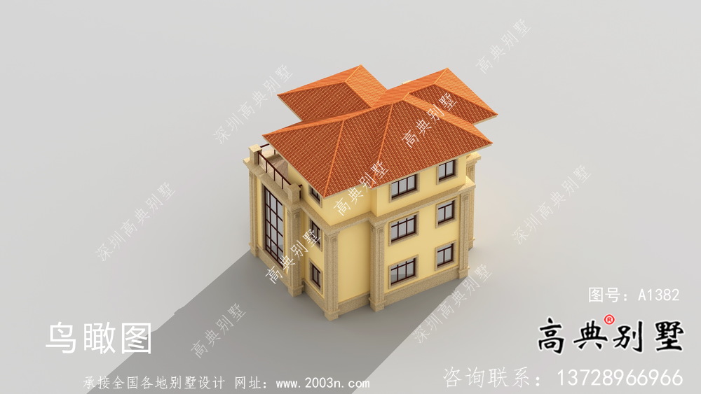 歐式風格復式結構三層住宅設計方案