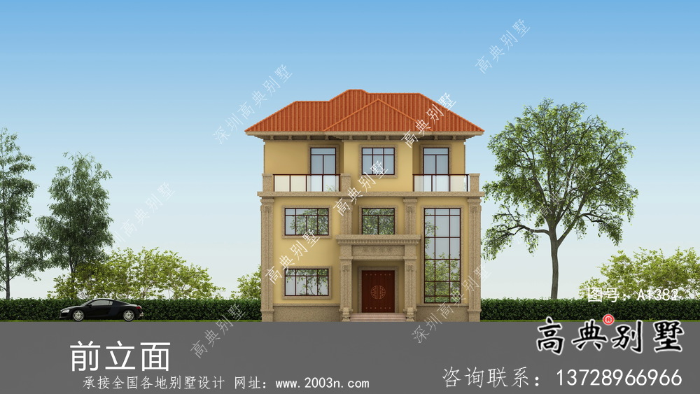 歐式風格復式結構三層住宅設計方案