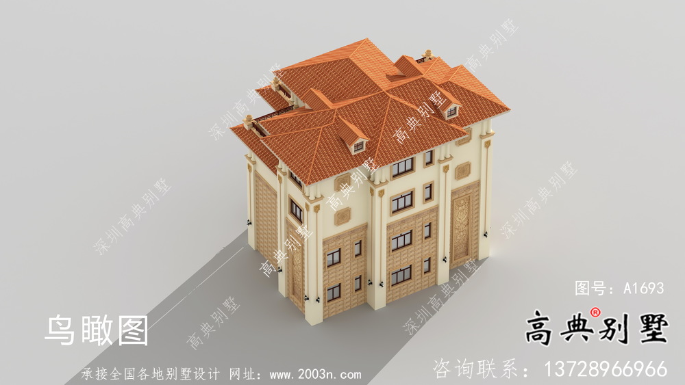 高貴大氣四層歐式別墅設計圖紙