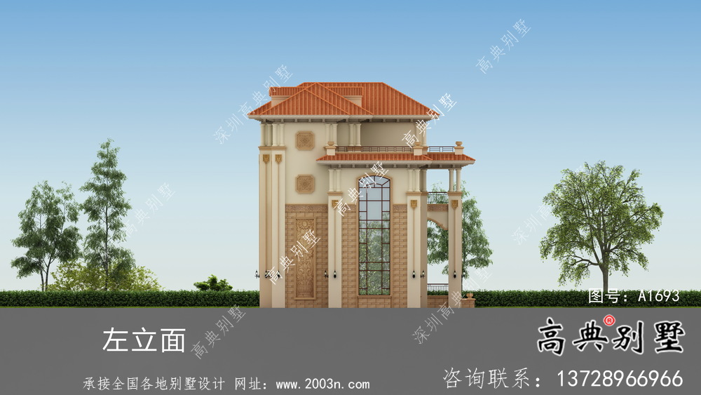 高貴大氣四層歐式別墅設計圖紙